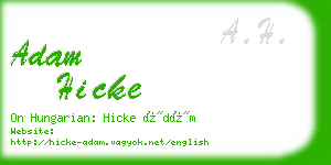 adam hicke business card